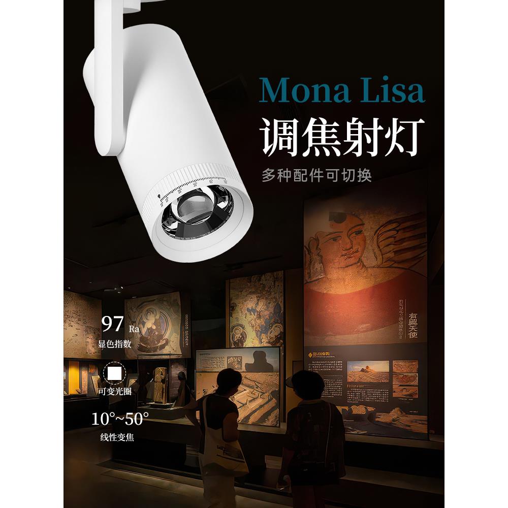 采购产品白色博物馆专业画廊射灯，展览表面聚焦轨道灯，角度调节
