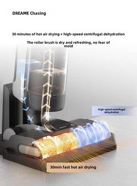 梦想H12Proplus官方洗地机双边热风干吸拖地一体机家用吸拖地机