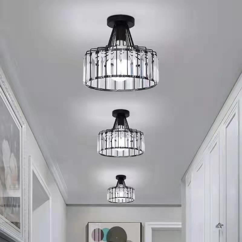 新款北欧轻奢酒店走廊民宿楼道金色吸顶灯简约现代衣帽间水晶灯