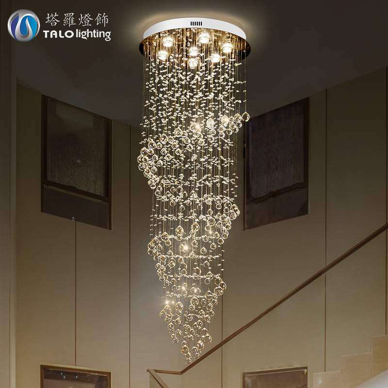 跨境亚马逊水晶吊灯现代简约多螺旋创意复式楼梯长吊灯酒店别墅灯,纺织面料/辅料/配套,纺织机械配件,淘宝优惠券,粉丝福利购,淘宝优惠卷