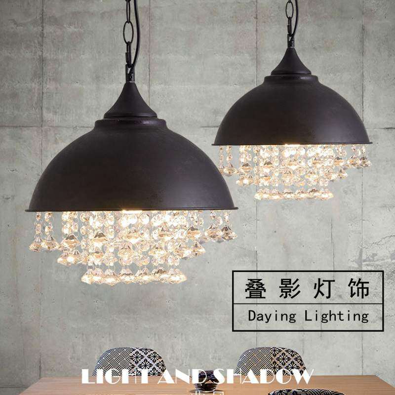 LOFT美式复古工业风铁艺水晶吊灯餐厅吧台茶室咖啡厅样板房灯饰,纺织面料/辅料/配套,纺织机械配件,淘宝优惠券,粉丝福利购,淘宝优惠卷