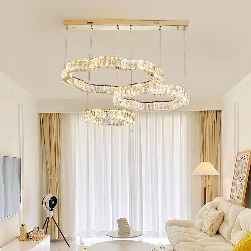 北欧灯具主客厅后现代简约轻奢高档卧室灯大气家用餐厅灯水晶吊灯