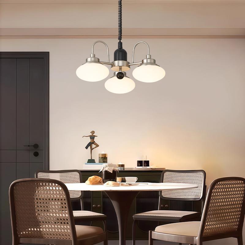 法式中古风可升降餐厅吊灯新中式复古美学吧台灯南洋美式民宿灯具