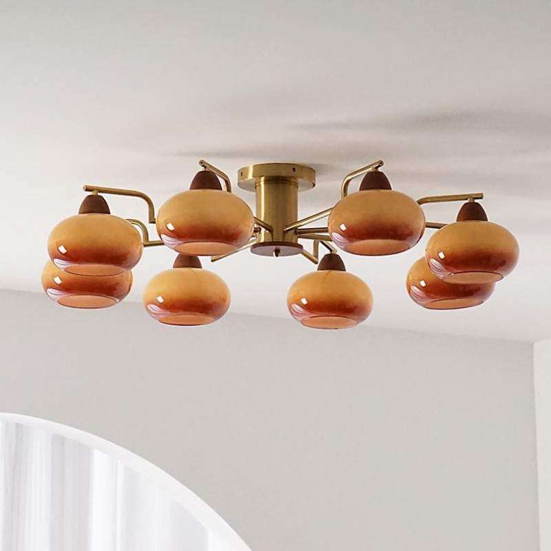 美式复古卧室柿子吸顶灯包豪斯奶油中古vintage餐厅书房客厅主灯,纺织面料/辅料/配套,纺织机械配件,淘宝优惠券,粉丝福利购,淘宝优惠卷