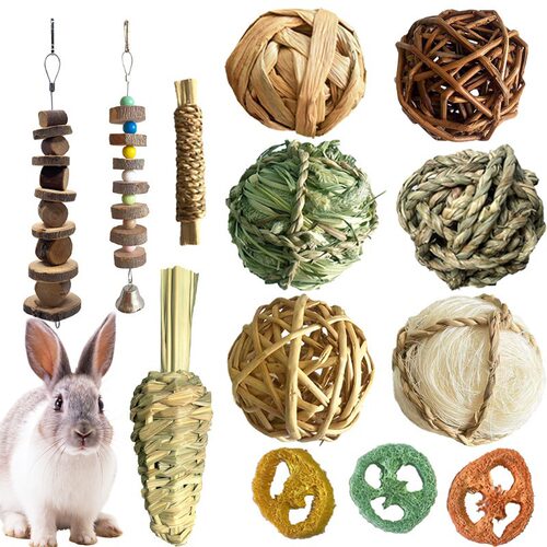 宠物草球兔子荷兰猪龙猫仓鼠用品小宠磨牙鹦鹉鸟类解闷啃咬玩具
