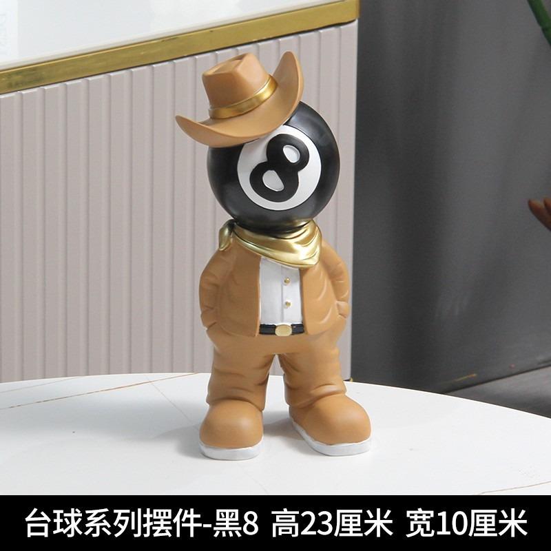 台球公仔桌球俱乐部台球厅装饰大型摆件现代客厅电视柜旁开业礼物