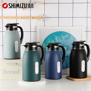 清水家用保温壶咖啡壶热水瓶办公室宿舍大容量玻璃内胆暖壶