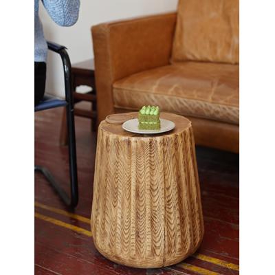 西吴索克劳利边桌设计艺术极简彷木纹咖啡桌低凳床边斯堪的纳维亚