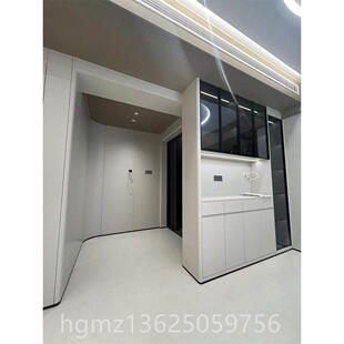 福州简约烤漆免拉手整体衣柜定制PE莫干山板订做兔宝宝板榻榻米