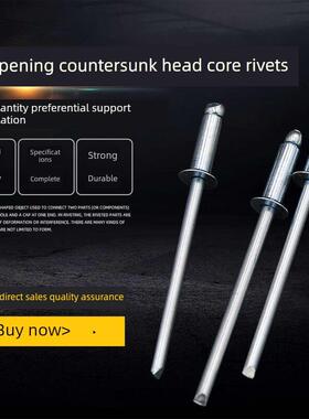 全铁开孔沉头盲铆钉地脚钉柳树钉3.2/4 Gb12617 Gk2装饰钉铁铆钉