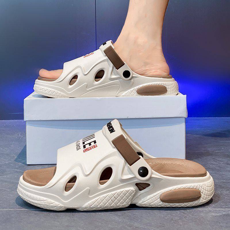 2024男士凉鞋夏季拖鞋运动外穿开车潮流防滑休闲凉拖两穿沙滩拖鞋,流行男鞋,一字拖,淘宝优惠券,粉丝福利购,淘宝优惠卷