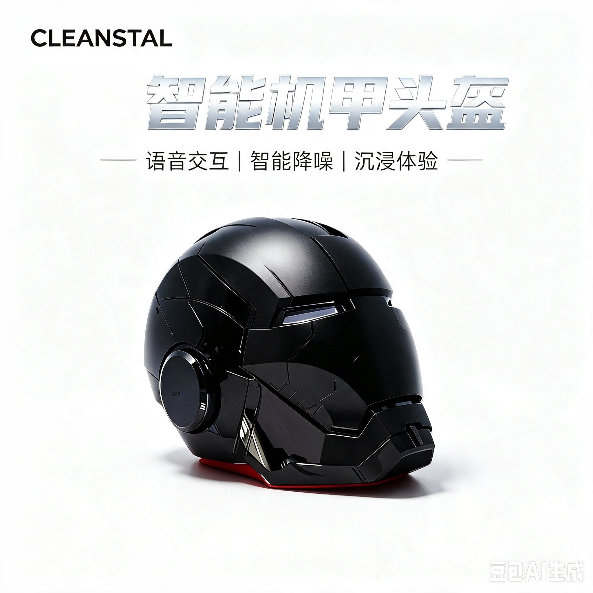 2026年新款钢铁侠头盔黑金色 黑银色 电动头盔声控语音机器面罩