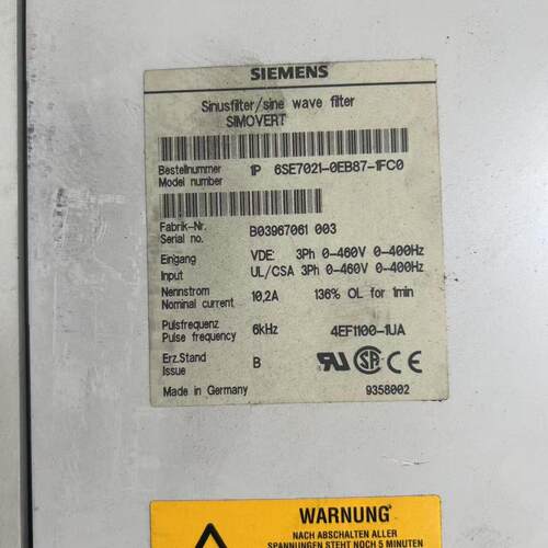 6SE7021-0EB87-1FC0 正弦滤波器 工业工控自动化配件议价维修