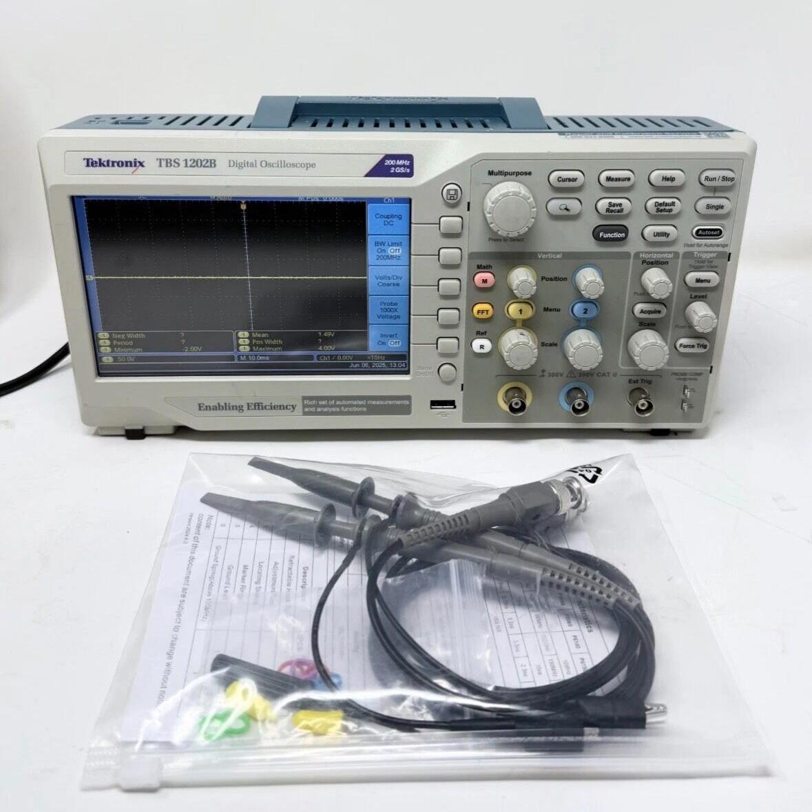 泰克TBS1202B 数字示波器 200MHz 2GS/s 带探针电源线议价维修