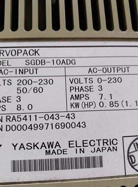 SGDB-10ADG 安川伺服驱动器 工控自动化驱动设备议价维修