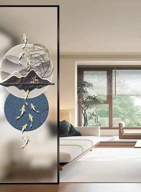 入客厅屏化风隔断轻FST奢艺术钢玻璃家用玄关户生间遮挡墙卫透光