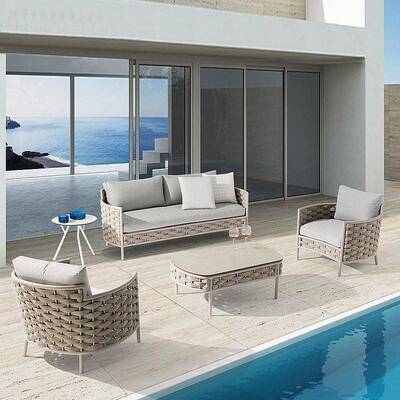 户外藤编别发组合室8112外露台沙防雨防晒宿墅庭院酒店客民厅休闲