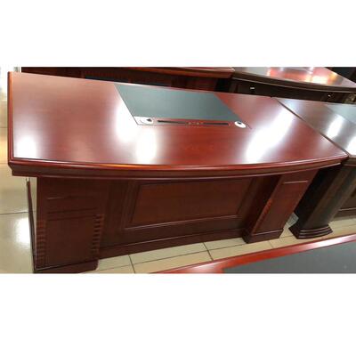 办公家具中式时班尚老板台办公桌大班A-61弧边大桌经理主桌A-管61