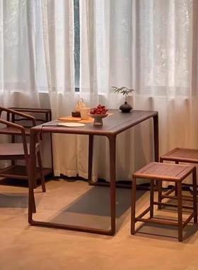 阳台茶桌椅组合桌老木茶桌新中泡茶小HPH户式型休榆闲桌椅家用茶