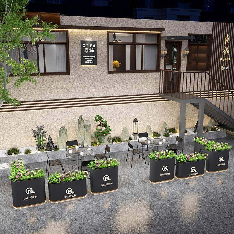 阳户外太能带灯光铁045艺箱售花楼部花坛商业街外摆花槽盆组花合,鲜花速递/花卉仿真/绿植园艺,花架,淘宝优惠券,粉丝福利购,淘宝优惠卷