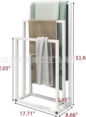 易三层家用铁艺XY-24091毛巾架落简地打多功能浴室孔浴巾免置物架