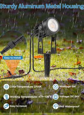 光调光花园照草地灯感树灯灯带52659计时器插地灯草坪灯景观灯暖