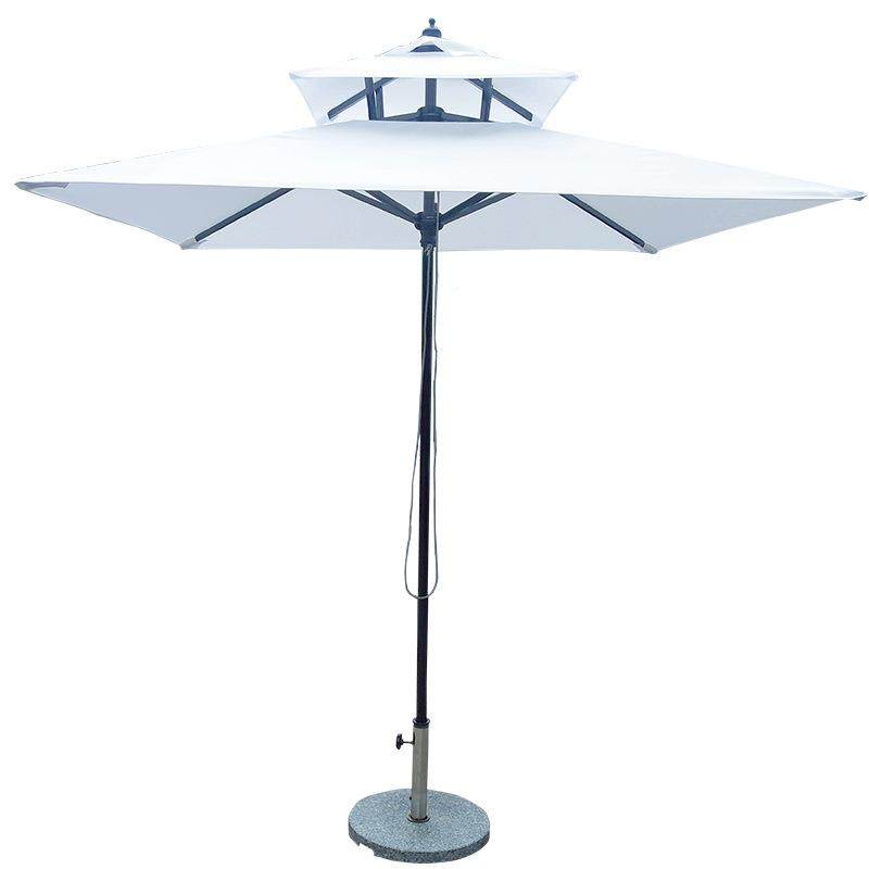 2遮米方形4双层喷骨黑工色架子铝伞261防雨具阳伞厂家直销可