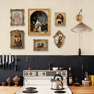 轻奢客厅装饰画客5厅组合画欧墅式挂画复古壁画小画众别画创意AMT