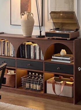 木各沃加尔半墙书柜客厅法各式中古实矮书柜展风示柜储物柜DZI组