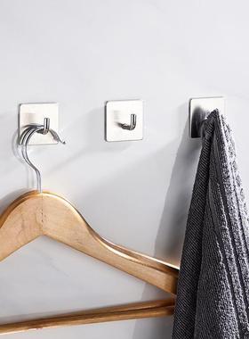 不JLD-028锈挂钩粘胶孔墙厨房壁承重壁挂贴钩免打金钢属加长粘钩