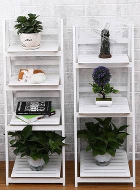 折叠花架木实花落架地客厅多层花架阳台多肉花盆架木质SHMY-101花