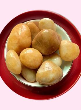 雨花石黄色鹅卵石36抛路光雨林花石鱼缸铺造景园观景石