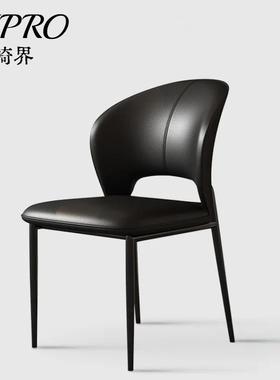 意式轻奢餐UVR椅设师2样板房简约家用餐简厅极靠背椅计025新款