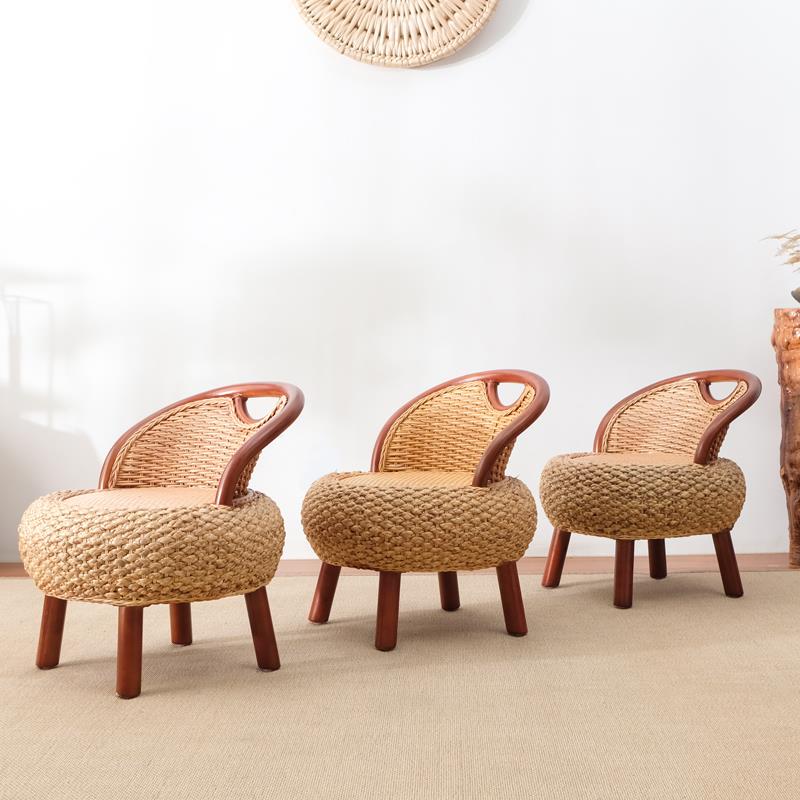 0J藤椅天然背藤椅靠椅BBY001藤编竹编小椅子滕靠腾椅子单人真阳台