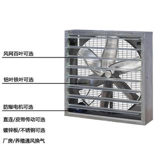 风机 九洲方型负压风机JS厂房仓库降温养殖种植温室通风重锤壁式