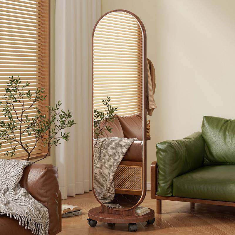旋穿衣镜挂衣架一体镜转子落室地试衣镜卧衣帽架立JZ-39可家用大