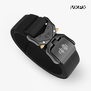 铝合金自动扣尼龙编织战术腰带休闲作训工装 户外训练通勤弹力皮带