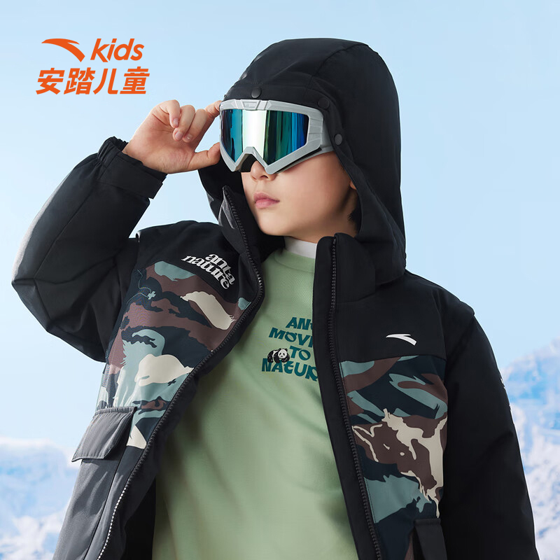 安踏儿童冬季男女同款大童羽绒服