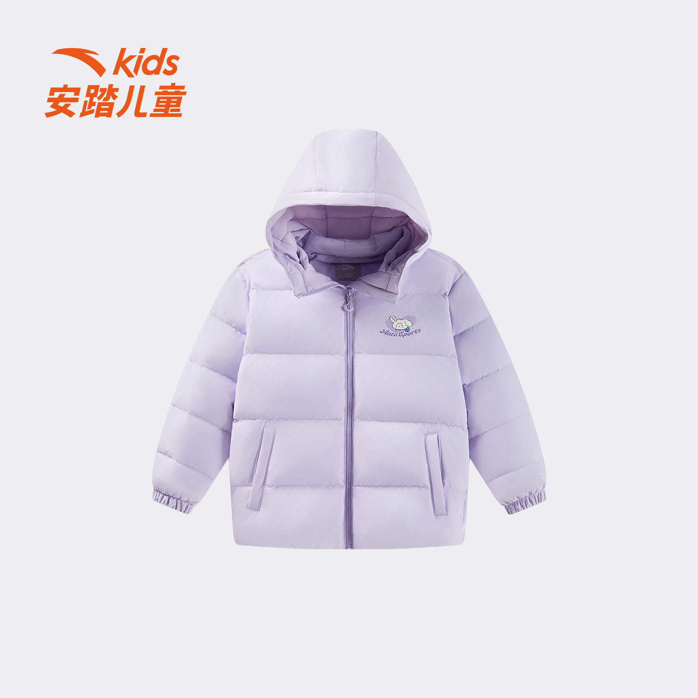 安踏儿童女小童中国冰雪羽绒服