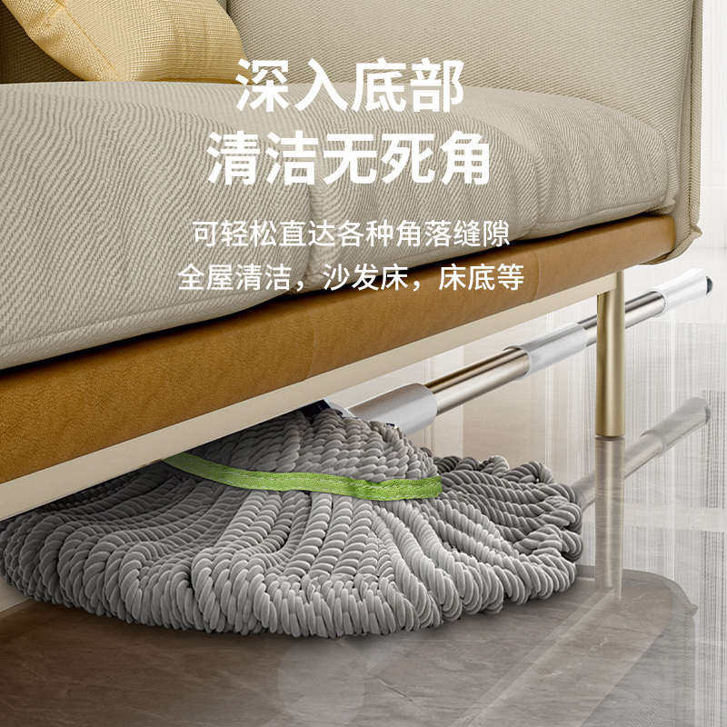 拖把自拧水一拖净旋转免手洗2025新款家用懒人优质棉线地墩布拖布