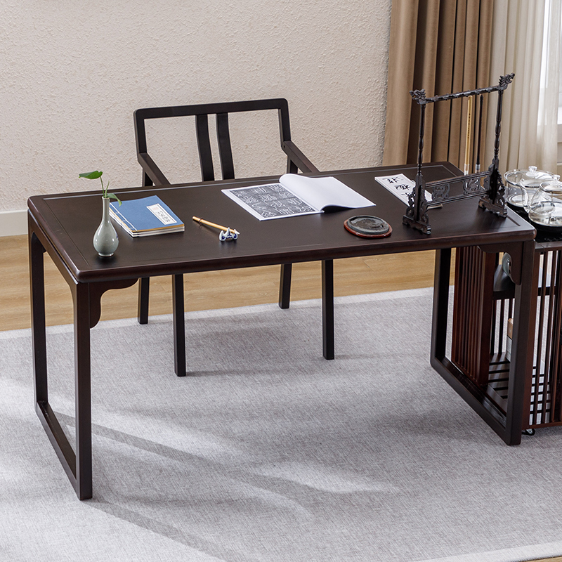 速发新桌培国学桌实木桌仿古书画毛笔练字中茶艺围棋桌式训课桌椅