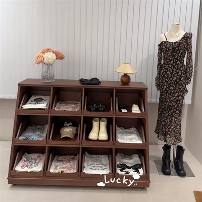 速发服装店中岛柜流水台装店展示台陈列柜童装店鞋柜边柜装饰储物