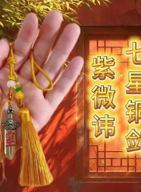 【正品】七星朱砂宝剑护身符八卦