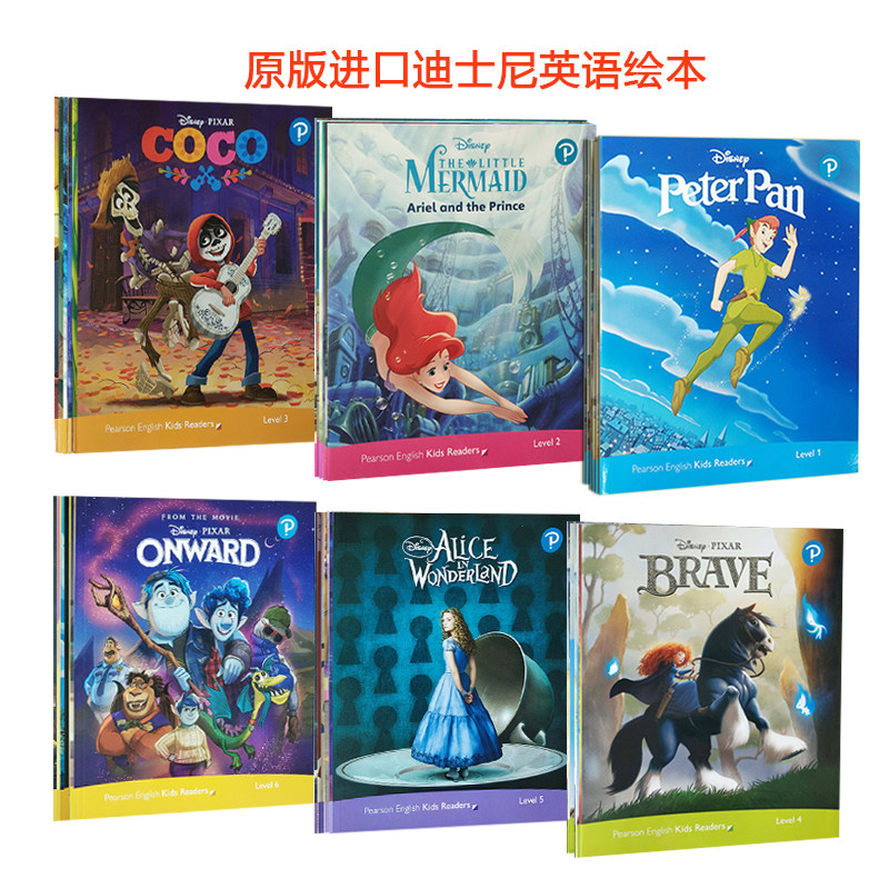 原版进口迪士尼英语绘本培生正版Disney Kids Readers for China Level 1/2/3/4/5/6级别少儿英语含朗文家app激活码 - 实物图