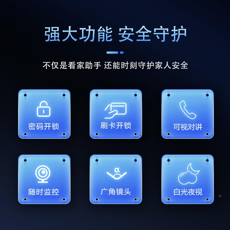 小可区改造楼宇开视板对讲门禁面门铃主机指纹RYW门密码刷卡