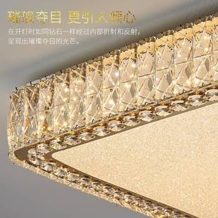 卧水晶室吸顶灯轻奢大气餐厅灯 中山现代简约客厅吸顶灯2025新款