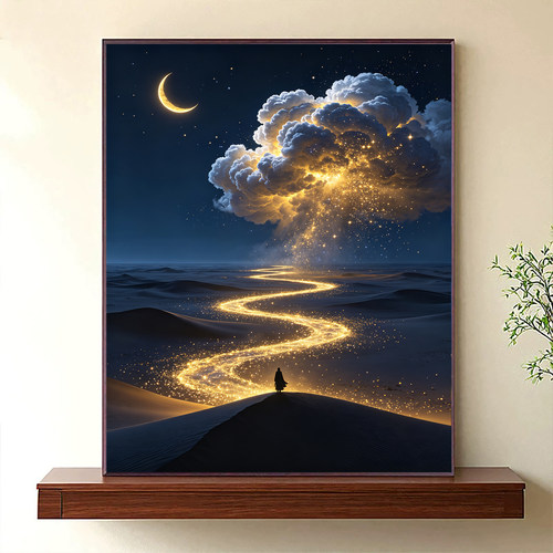 钻石画2026新款沙漠星河高难度手工DIY贴画5d满钻十字绣客厅挂画