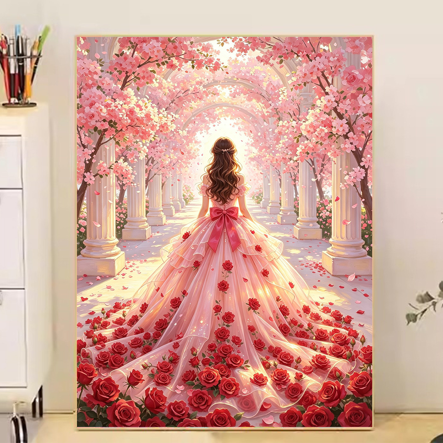 2026新款钻石画玫瑰婚纱少女高颜值手工DIY贴画5d满钻十字绣客厅