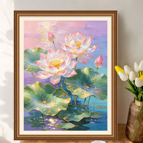 2026新款钻石画金玉满堂荷花高颜值手工DIY贴钻画满钻十字绣客厅
