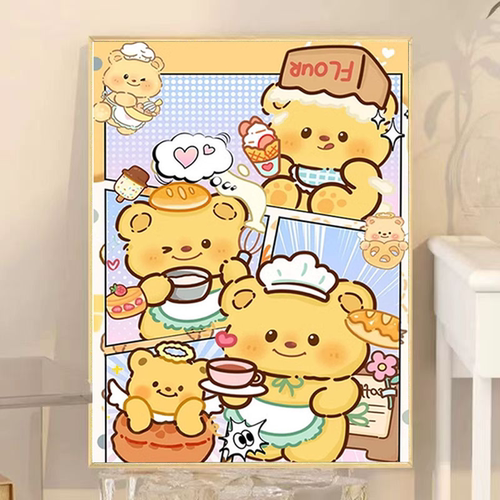 2026新款钻石画黄油小熊卡通动漫手工diy砖石贴画十字绣女孩礼物